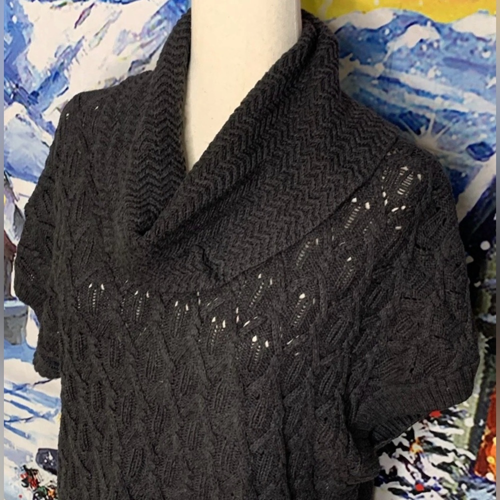 Eight Eight Eight Gray Cowl Neck Sweater Size Large - Picture 5 of 12